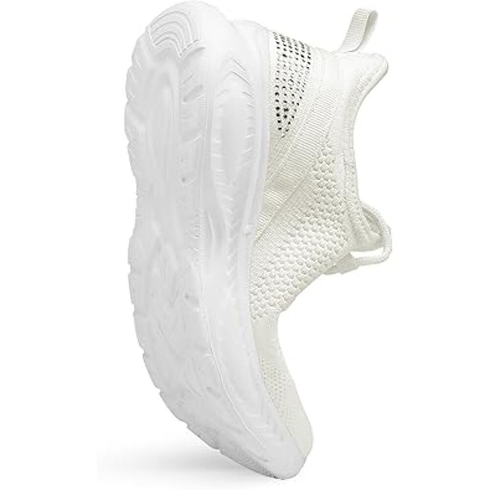 New Runside Little Girls Size 12 White Lace Up Rhinestone Sneaker Tennis Shoes - Picture 3 of 6